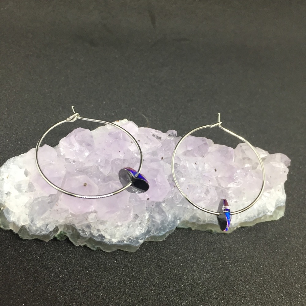 Crystal heart earrings